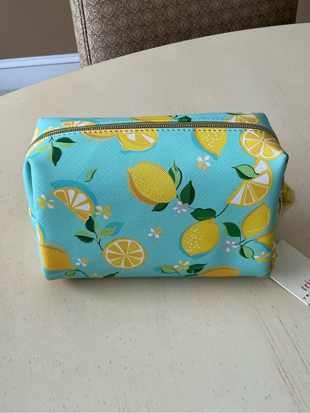 NWT Lemon & Turquoise Trina Turk Cosmetic Bag 🍋 💄